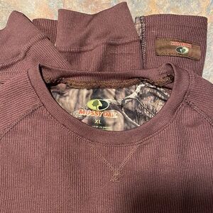 Men’s Mossy Oak XL Brown Pullover Shirt